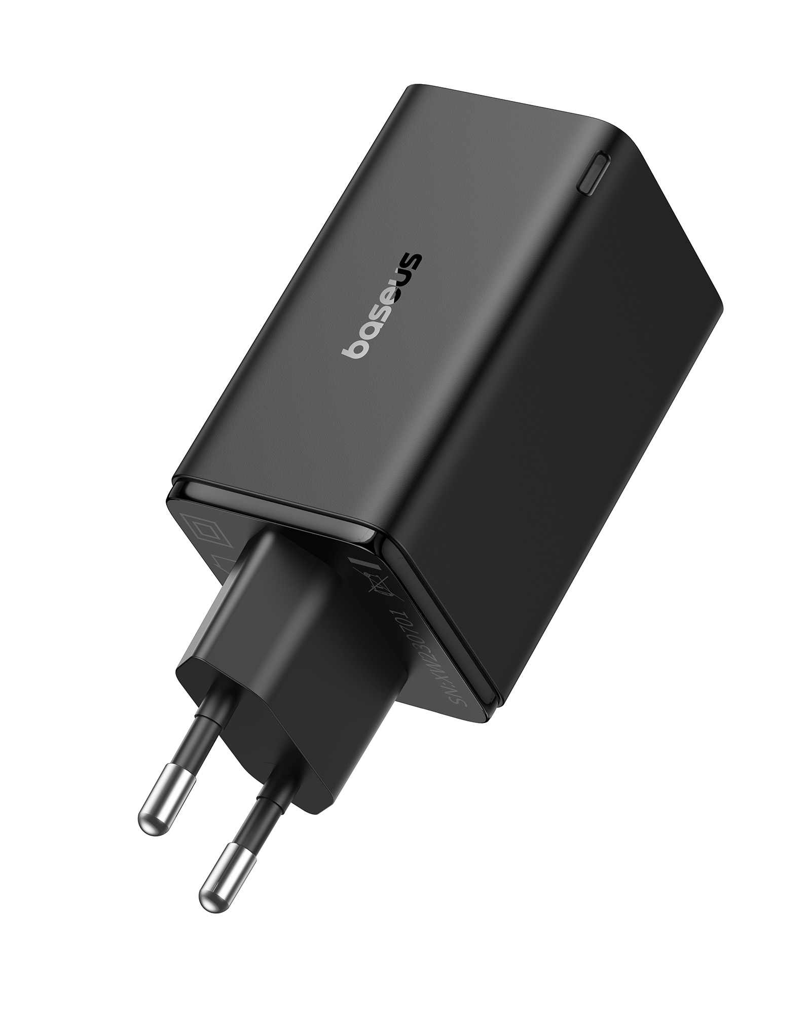 Быстрая сетевая универсальная зарядка OS-Baseus GaN6 Pro Fast Charger 2C+2U  65W  EU черная с кабелем Type-C to Type-C 100W(20V/5A) 1м  (P10162701113-00)