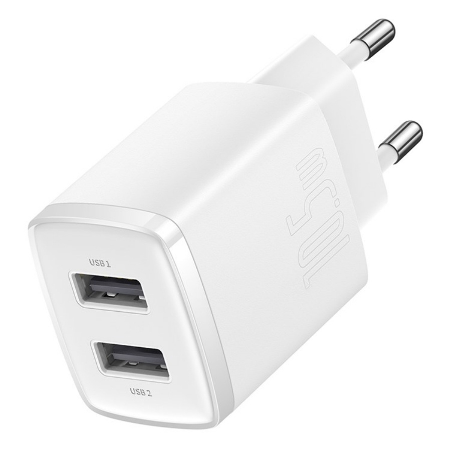 Сетевое зарядное устройство Baseus Compact Charger 2U 10.5W EU Белое  (CCXJ010202)