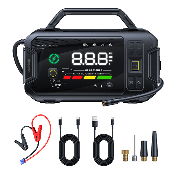 Стартер (Пусковое устройство для авто) DB-Baseus PrimeTrip VJ1 4-в-1 3000A Чёрный (C0119901)