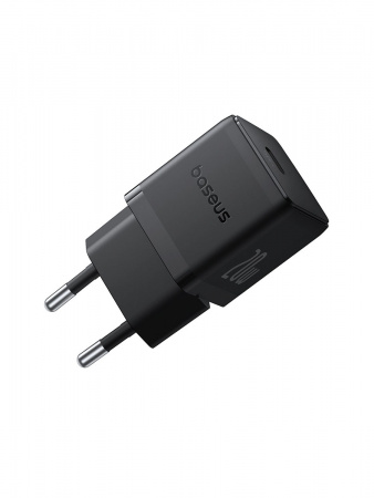 Сетевое зарядное устройство Baseus Palm Fast Charger 1C 20W EU Чёрный (с кабелем USB-C - USB-C 60W (20V/3A) 1м) (P10111602113-01)