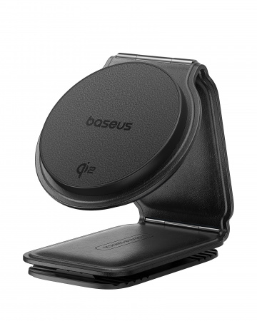Автомобильное беспроводное магнитное зарядное устройство Baseus PrimeTrip Series C02 Mega Magnetic Wireless Charging Car Mount Stick-on Version (C40169003111-00) Чёрное 