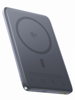 Повербанк Baseus PicoGo AM41 Ultra-Slim Qi2 Magnetic 10000mAh 27W Темно-серый (в комплекте USB-C - USB-C кабель 30см) (E0027200)