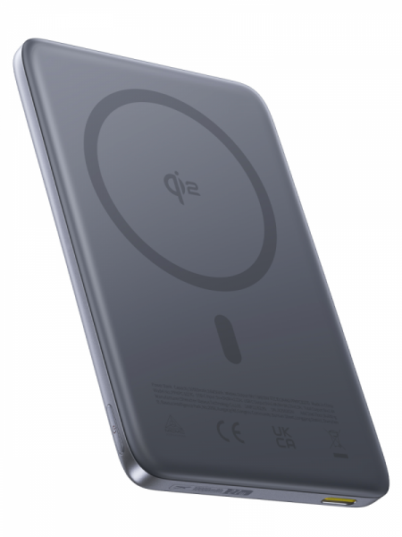 Повербанк Baseus PicoGo AM41 Ultra-Slim Qi2 Magnetic 10000mAh 27W Темно-серый (в комплекте USB-C - USB-C кабель 30см) (E0027200)