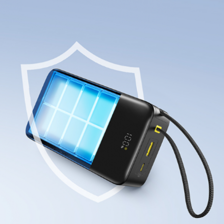 Повербанк Baseus EnerFill FC51 Bipow 2 Pro Digital Display с встроенным кабелем 30000mAh 22.5W Чёрный (E0028100)