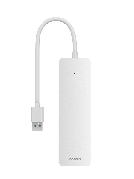 Хаб концентратор Baseus UltraJoy Series 4-Port HUB Lite 15см Moon White (USB-A - USB3.0*4) B0005280B211-00