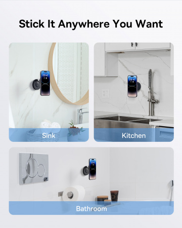 Держатель для телефона магнитный самоклеющийся Baseus MagPro Magnetic черный (B10564101121-00)