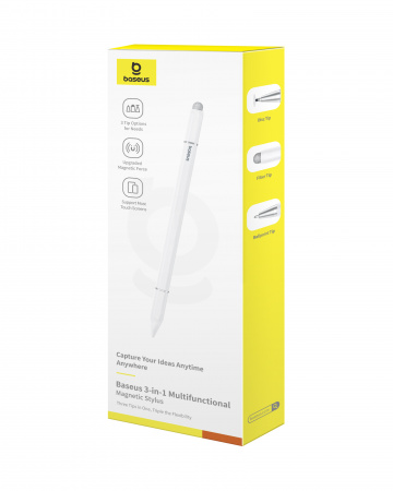 Стилус универсальный Baseus Smooth Writing III 3-in-1 Passive Stylus Non-magnetic Version (P80080804213-00) Белый