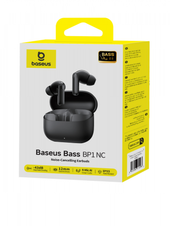 Беспроводные наушники Baseus Bass BP1 NC In-Ear True Wireless Earbuds Чёрный (A0010704)