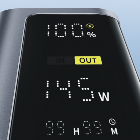 Повербанк Baseus EnerGeek GP12 Fast Charging with Digital Display 20800mAh 145W Серый (в комплекте кабель Type-C - Type-C 1м 100W) (P10082109813-00)