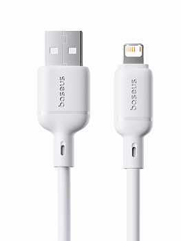 Кабель OS-Baseus Silky Series Fast Charging Cable USB - Lightning 2.4A 1м Белый (P10377702213-00)