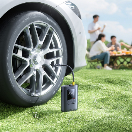 Автомобильный беспроводной компрессор Baseus GoTrip VA1 Super Mini Wireless Inflator 19-Cylinder Чёрный (C0119501)