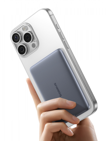 Внешний аккумулятор Baseus PicoGo AM41 Ultra-Slim Magnetic Power Bank 5000mAh 20W Черный (Кабель USB-C - USB-C 60W 30см) (P1007680C123-00)