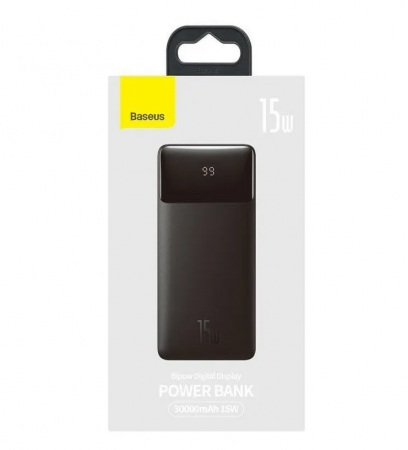Внешний аккумулятор Baseus Bipow Digital Display Power bank 30000mAh 15W Чёрный (PPDML-K01, PPBD050201)