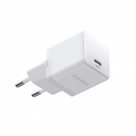 Сетевое зарядное устройство Baseus Palm Fast Charger 1C 30W EU Кабель в комплекте Type-C - Type-C 60W (20V/3A) 1м Белый (P10111605213-01)