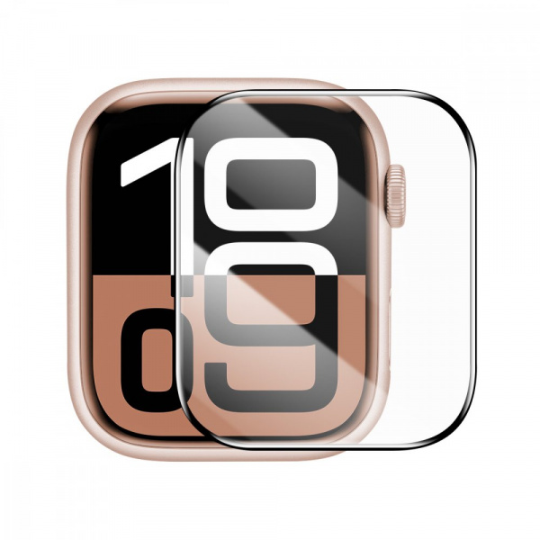 Защитная плёнка-стекло Baseus NanoCrystal Full Coverage CurvedScreen Crystal Tempered Glass Screen Protector 42мм для AP Watch 10 (P6001510C201-04)