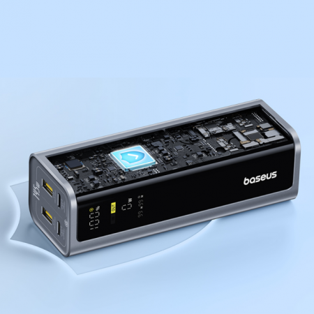 Повербанк Baseus EnerGeek GP12 Fast Charging with Digital Display 20800mAh 145W Серый (в комплекте кабель Type-C - Type-C 1м 100W) (P10082109813-00)