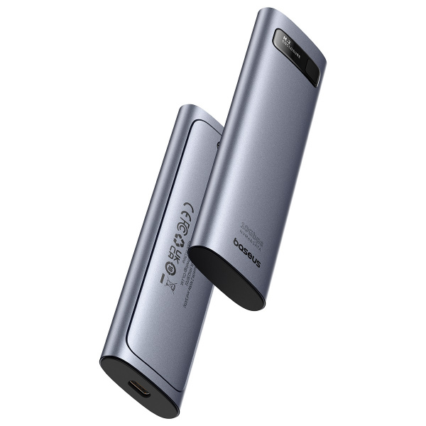 Бокс для жесткого диска Baseus FlyJoy Series SSD Enclosure (M.2 NVMe and SATA) серый (B00760600811-00)