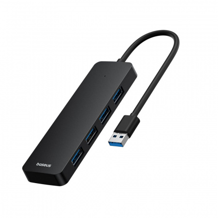 Хаб Baseus UltraJoy Series 4-Port  HUB Lite провод 15cm черный（USBA to USB3.0*4）(B0005280B111-00)
