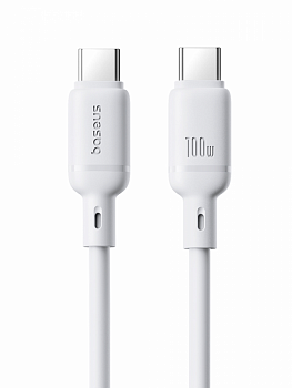 Кабель OS-Baseus Silky Series Fast Charging Cable Type-C - Type-C 100W 1м Белый (P10377704213-00)