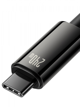 Кабель Baseus Tungsten Gold Fast Charging Data Cable Type-C to Type-C 240W 2м Чёрный (CAWJ040101)