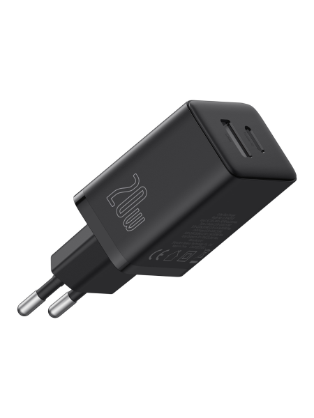 Сетевое зарядное устройство OS-Baseus Cube Fast Charger C+U 20W EU Чёрный (P10111403113-00)