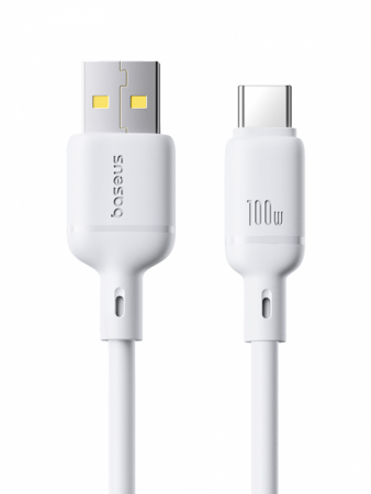Кабель OS-Baseus Silky Series Fast Charging Cable USB - Type-C 100W 1м Белый (P10377703213-00)