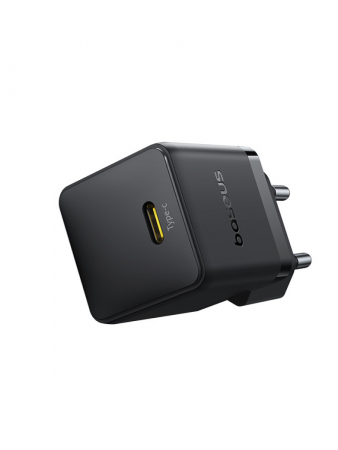 Сетевое зарядное устройство Baseus Palm Fast Charger 1C 30W EU Чёрный (в комплекте кабель Type-C - Type-C 60W(20V/3A) 1м) (P10111605113-01)