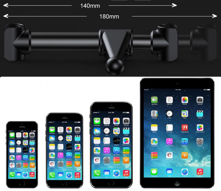 Автомобильный держатель для мобильных устройств на подголовник Baseus Back Seat - Черный (SUHZ-01)
