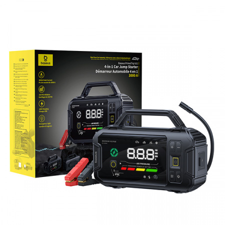 Стартер (Пусковое устройство для авто) DB-Baseus PrimeTrip VJ1 4-в-1 3000A Чёрный (C0119901)