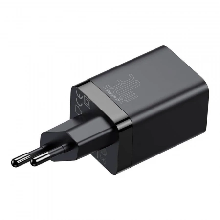 Сетевое зарядное устройство Baseus Super Si Pro Quick Charger USB + Type-C C+U 30W EU Черный (CCSUPP-E01)