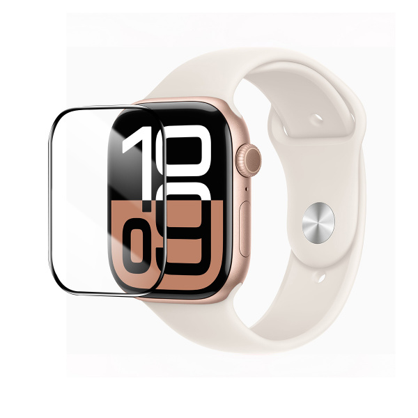 Защитная плёнка-стекло Baseus NanoCrystal Full Coverage CurvedScreen Crystal Tempered Glass Screen Protector 42мм для AP Watch 10 (P6001510C201-04)