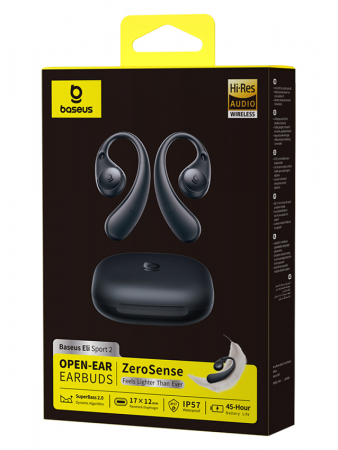 Беспроводные наушники Baseus Eli Sport 2 Open-Ear True Wireless Earbuds Чёрный (A0102703)