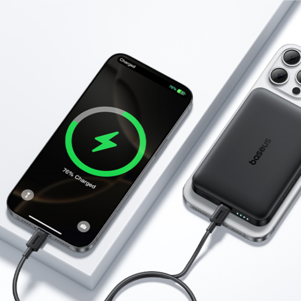 Повербанк Baseus EnerFill FM12 Qi2 Magnetic 10000mAh 22.5W Чёрный (кабель в комплекте USB-C - USB-C 30см) (E0028500)