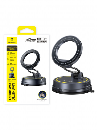 Автомобильный магнитный держатель OS-Baseus PrimeTrip VC2 Flex Magnetic Car Mount Suction Cup Versio Чёрный (C0013803)