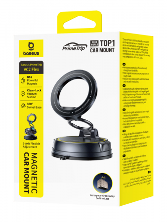 Автомобильный магнитный держатель OS-Baseus PrimeTrip VC2 Flex Magnetic Car Mount Suction Cup Versio Чёрный (C0013803)