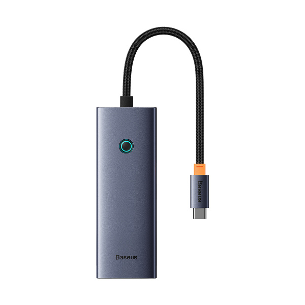 Хаб OS-Baseus Flite Series 5-Port HUB Docking Station (Type-C - HDMI4K@30Hz*1+USB 3.0*4) Серый (B00052809813-00)