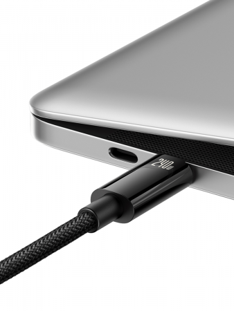 Кабель Baseus Tungsten Gold Fast Charging Data Cable Type-C to Type-C 240W 2м Чёрный (CAWJ040101)