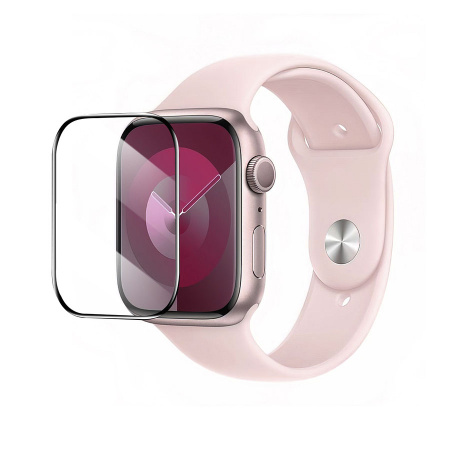 Защитная плёнка-стекло Baseus NanoCrystal Series Full-Coverage Curved-Screen Crystal Tempered Glass Screen Protector 45мм для AP Watch 7/8/9 (P6001510C201-03)