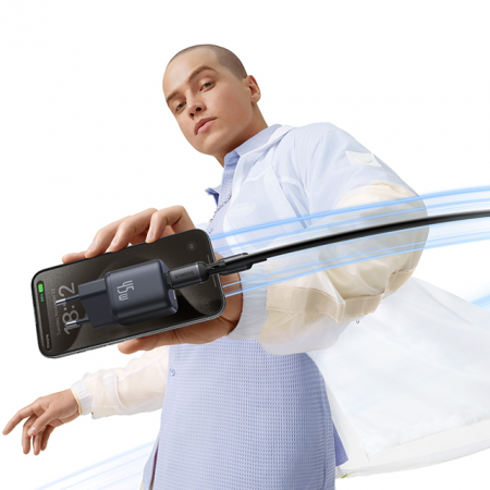 Сетевое зарядное устройство OS-Baseus PicoGo GaN Fast Charger 1C 45W EU Белый (P10176800213-00)