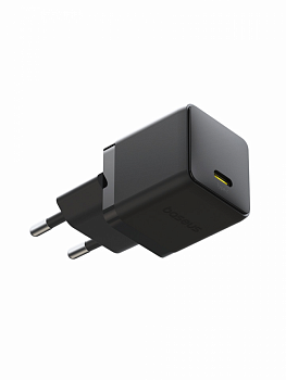 Сетевое зарядное устройство Baseus Palm Fast Charger 1C 30W EU Чёрный (в комплекте кабель Type-C - Type-C 60W(20V/3A) 1м) (P10111605113-01)