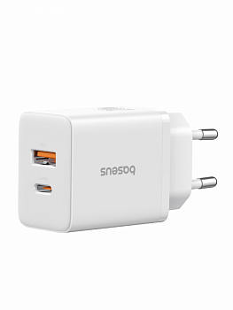 Сетевое зарядное устройство OS-Baseus Cube Fast Charger C+U 20W EU Белый (P10111403213-00)