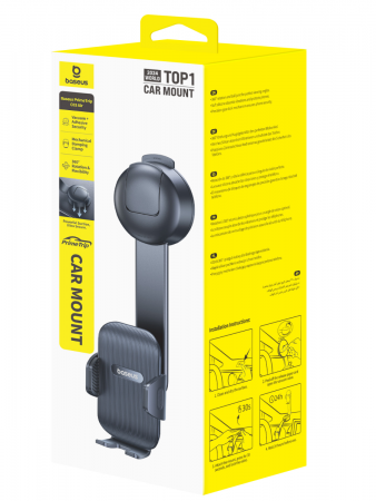 Автомобильный держатель на присоске DZ-OS Baseus PrimeTrip C03 Air Clamping Car Mount  Черный (C0013C01)