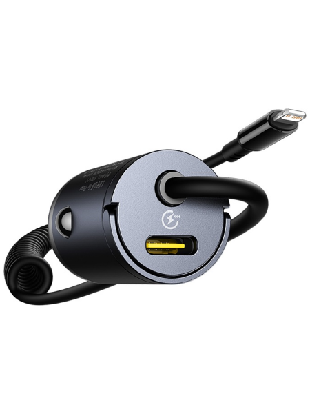 Автомобильное зарядное устройство Baseus Tiny Star Mini Car Charger Type-C + Lightning 30W (C00035001121-01) Чёрное Автомобильное зарядное устройство Baseus Tiny Star Mini Car Charger Type-C + Lightning 30W (C00035001121-01) Чёрное
