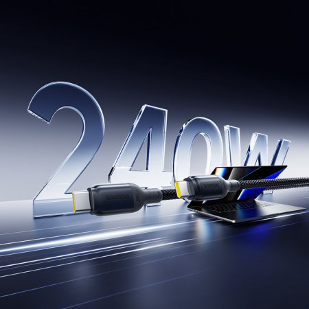 Кабель Baseus PicoGo Fast Charging Data Cable USB-C - USB-C 240W 1м Чёрный (E0423300)