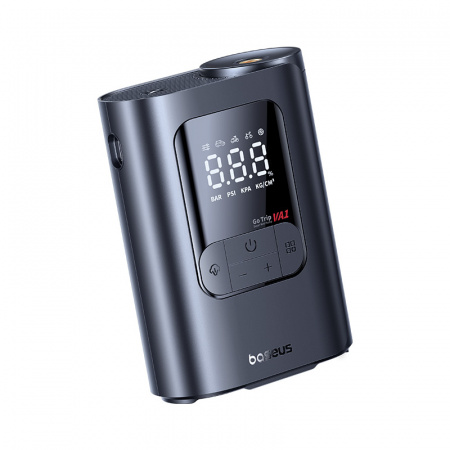 Автомобильный беспроводной компрессор Baseus GoTrip VA1 Super Mini Wireless Inflator 19-Cylinder Чёрный (C0119501)