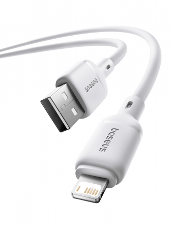 Кабель OS-Baseus Silky Series Fast Charging Cable USB - Lightning 2.4A 1м Белый (P10377702213-00)