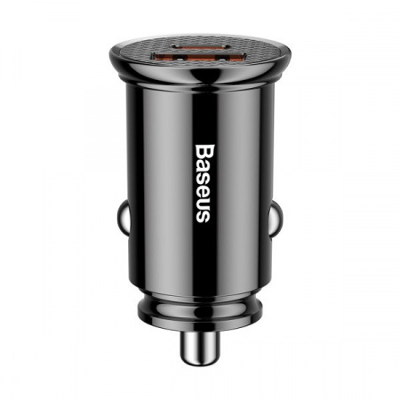 Автомобильное зарядное устройство Baseus Circular Plastic A+C 30W PPS Car Charger - Черное (CCALL-YS01)