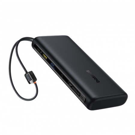 Повербанк Baseus EnerFill FC41 Digital Display Dual Built-in USB-C Cables 20000mAh 100W Чёрный (E0028N03)