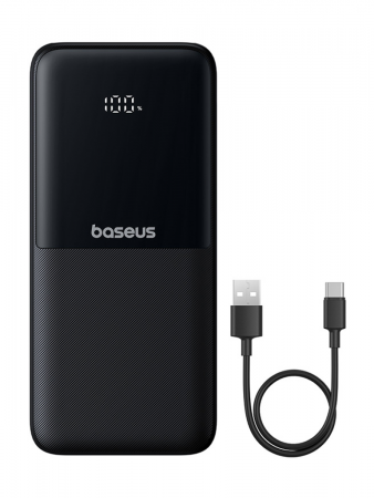 Повербанк Baseus Lipow Dual-Cable Power Bank with Digital Display 10000mAh 22.5W Чёрный ( в комплекте кабель USB-A - USB-C 0.2м) (P10079101123-00)