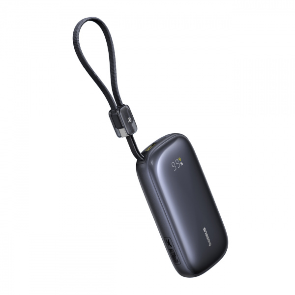Повербанк Baseus EnerFill FC21 Qpow 3 Ultra Digital Display со съёмным кабелем 10000mAh 45W Чёрный (E0027Q00)